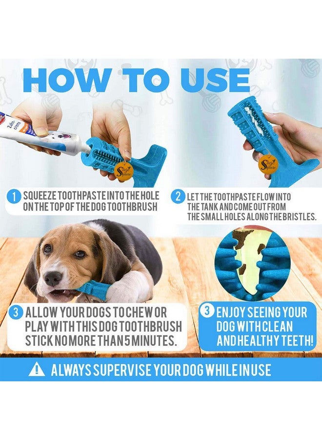 Sage Square Dog Toothbrush Stick-Dog Teeth Clean Tooth Brushing Stick For Dogs Oral Care Dental Care Natural Rubber Non-Toxic Dog Pet Chew Toys - Image 4