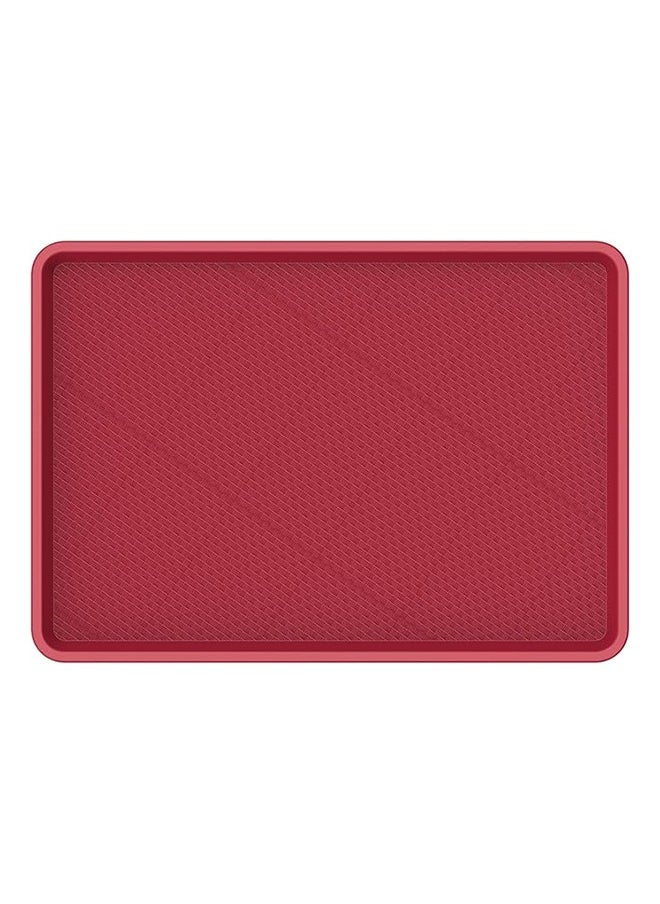 Cosmoplast - 16" Serving Tray Small Plastic Dark Red 41x30x2 cm - Image 1