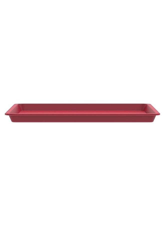 Cosmoplast - 16" Serving Tray Small Plastic Dark Red 41x30x2 cm - Image 1