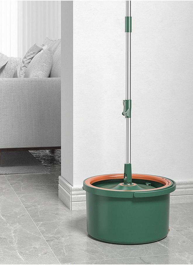 Taimi - 360 Degree Rotating Mop and Bucket Set Flat Design Self-separating Clean and Dirty Water with 4 Pieces of Microfiber and Extendable Handle Ideal for Cleaning All Kinds of Floors - Image 1