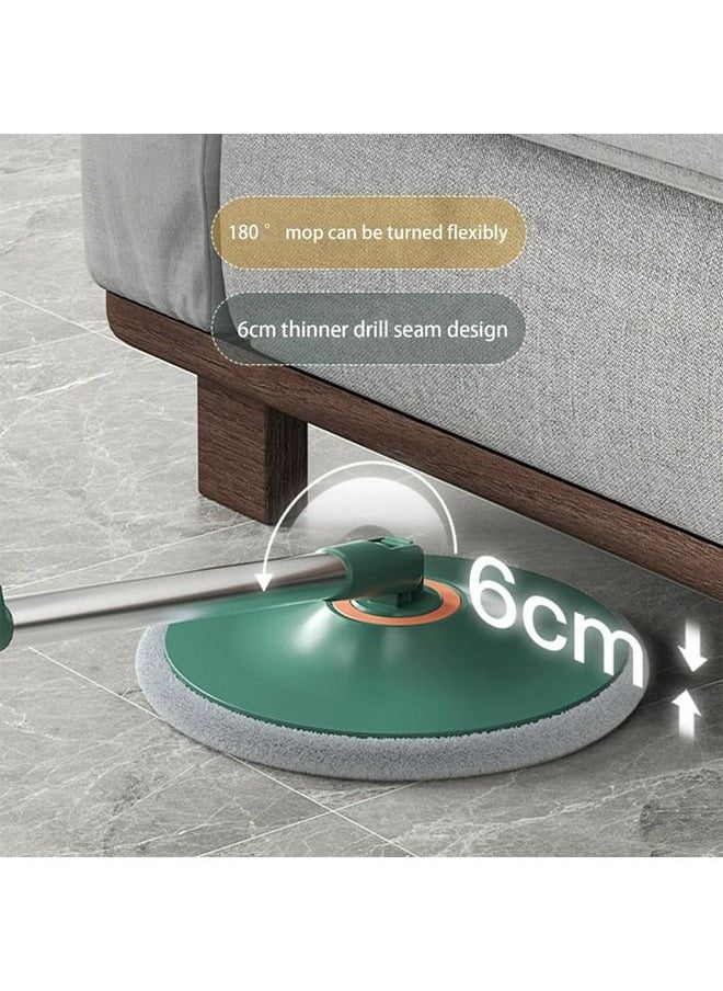 Taimi - 360 Degree Rotating Mop and Bucket Set Flat Design Self-separating Clean and Dirty Water with 4 Pieces of Microfiber and Extendable Handle Ideal for Cleaning All Kinds of Floors - Image 1