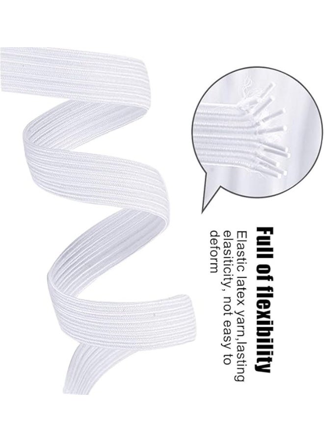 5mm Width 64m White Flat Thick Elastic Rope Elastic Rope Elastic Cord for Sewing Clothes DIY Crafts - Image 3