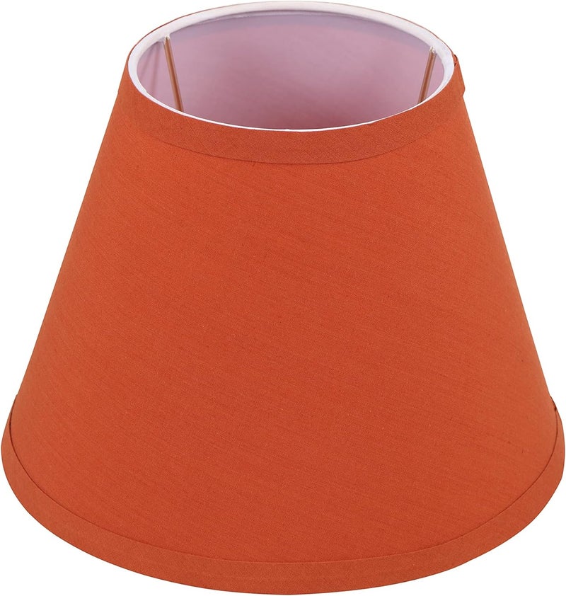 Aspen Creative 56002 Transitional Hardback Empire Shape UNO Construction Lamp Shade in Brick Red, 9" Wide (5" x 9" x 7") - Image 1