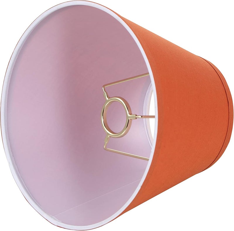 Aspen Creative 56002 Transitional Hardback Empire Shape UNO Construction Lamp Shade in Brick Red, 9" Wide (5" x 9" x 7") - Image 4