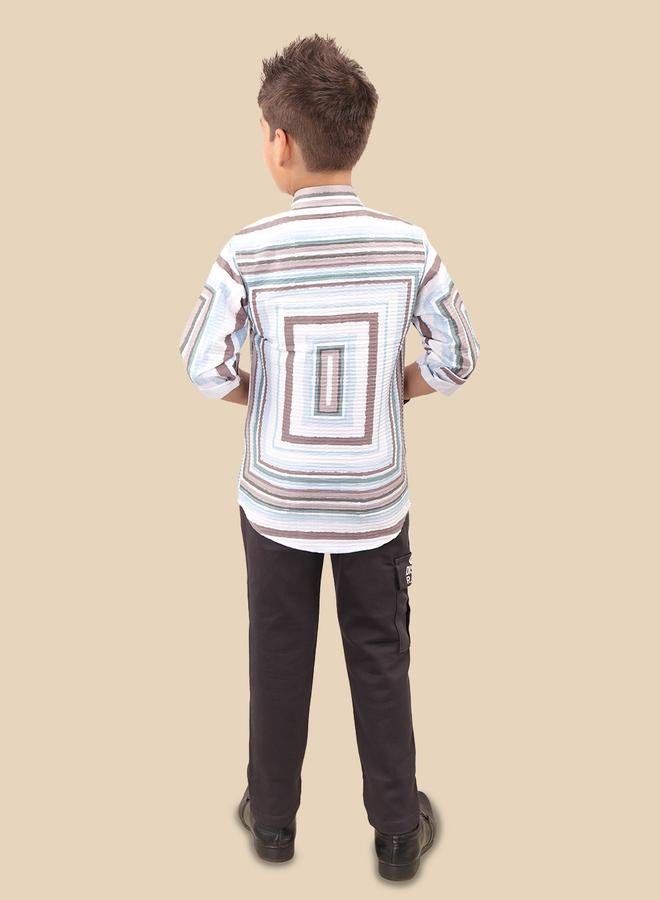 Ts Trends Ts Trends Printed Long Sleeve Shirt and Pants Set  - Image 4