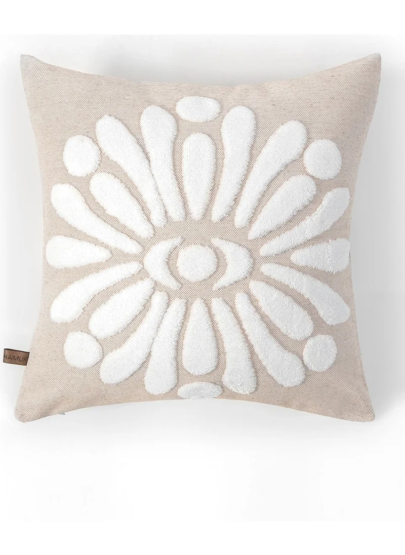 Hamur Dough Bohemian Special Design Punch Punch Pattern Decorative Throw Pillow Cover Boho Beige