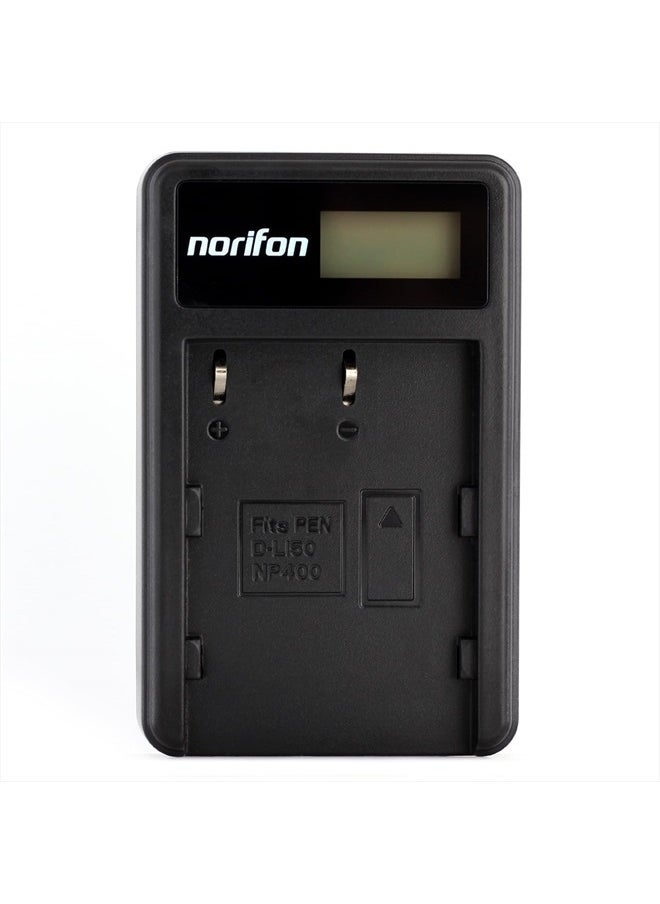 Norifon - D-LI50 LCD USB Charger for Pentax K10, K10D, K10D GP, K10D Grand Prix, K20D Camera and More - Image 1