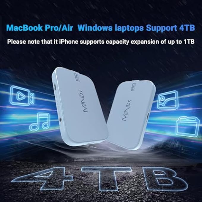 rayihni حافظة SSD NVME M.2 2230 مغناطيسية تدعم آيفون 15/16 برو ماكس برو ريس، منفذ صوت USB نوع C 2.0، متوافقة مع آيباد برو، ماك بوك، لابتوب، PD 60W كحد أقصى، حافظة SSD خارجية - Image 2