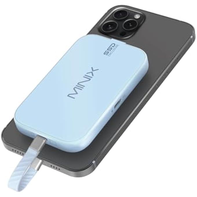 rayihni حافظة SSD NVME M.2 2230 مغناطيسية تدعم آيفون 15/16 برو ماكس برو ريس، منفذ صوت USB نوع C 2.0، متوافقة مع آيباد برو، ماك بوك، لابتوب، PD 60W كحد أقصى، حافظة SSD خارجية - Image 1