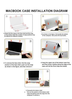 Angmei MacBook Pro 2022 13inch Case  Release M2  Plastic Hard Shell Black  Applicable to Apple laptop protective case ultra-thin black mac shell computer protective cover M2 macbook pro 2022 (13inch) Transparent Matte Laptop Shell Cover  - Image 4