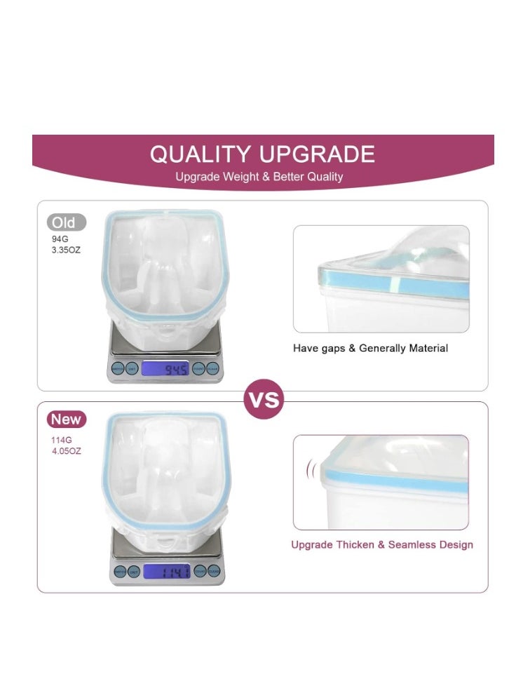 globalstar Globalstar Double Layer Nail Soaking Bowls (Blue, 2 PCS) - Upgrade Thicken Acetone Soaking Bowls for Gel Polish Removal  - Image 4