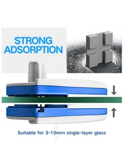 TIGER Coppel-Sided Magnetic Window Cleaning Brush – Double-Sided Glass Cleaner with Anti-Drop Rope for Safe & Efficient Window Cleaning – Perfect for 3-10mm Glass Thickness, Dual-Sided Magnetic Design for Easy Use on Both Sides of the Glass  - Image 5