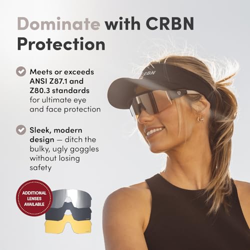 CRBN Pickleball - Pivot Pickleball Glasses for Men & Women - Eye Protection - Photochromic Lens Provides Sun & Impact Protection in All Conditions - Image 2