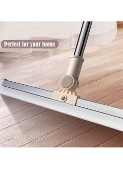 Generic Silicone Rubber Floor Wiper Long Handle Window Shower Cleaner with Extendable and Adjustable Stainless Poles for Glass Bathroom Floor Cleaning Multi Color  - Image 1