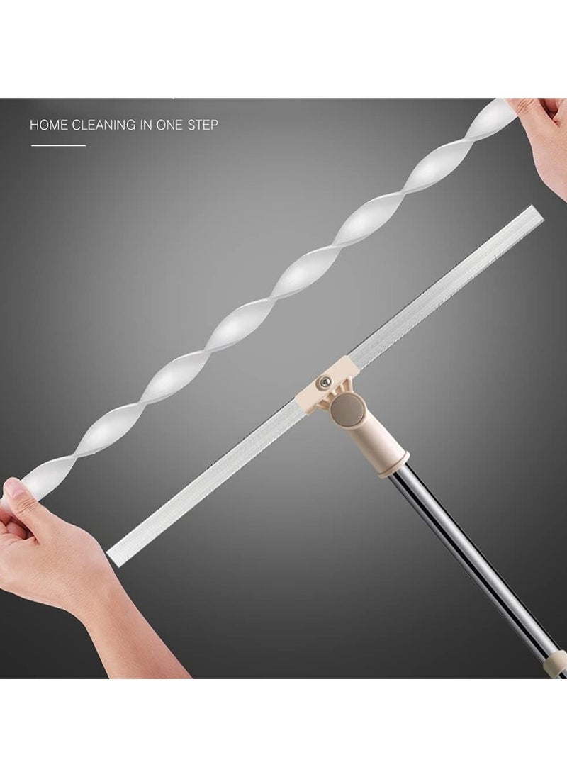Generic - Silicone Rubber Floor Wiper Long Handle Window Shower Cleaner with Extendable and Adjustable Stainless Poles for Glass Bathroom Floor Cleaning Multi Color - Image 1