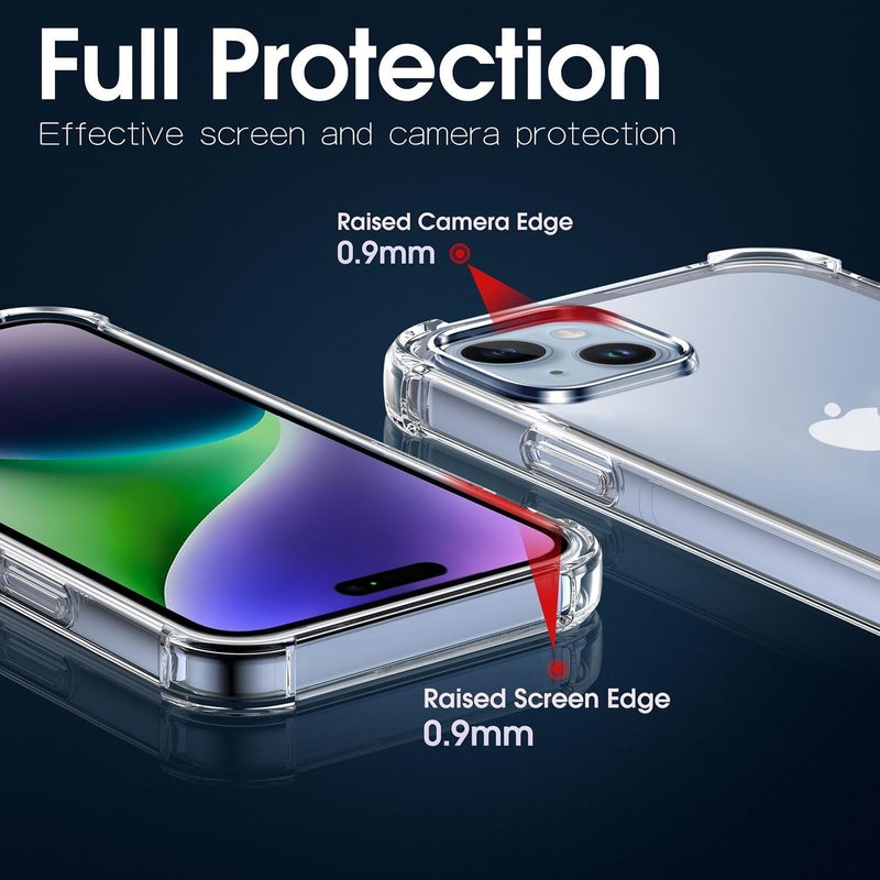 ACLIX Clear Case for iPhone 15 Plus  Anti-Burst Ultra Clear Anti-Scratch Shockproof Cover, Hard PC Back + Soft TPU Bumper with Airbag Protection - Image 3