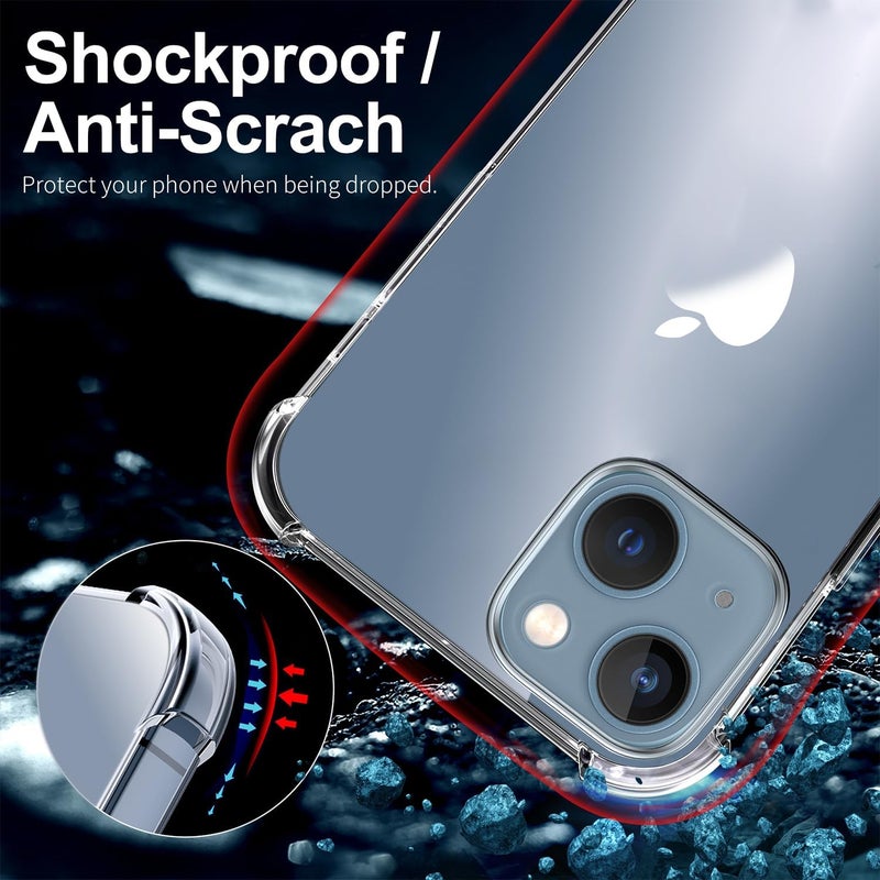 ACLIX Clear Case for iPhone 15 Plus  Anti-Burst Ultra Clear Anti-Scratch Shockproof Cover, Hard PC Back + Soft TPU Bumper with Airbag Protection - Image 4