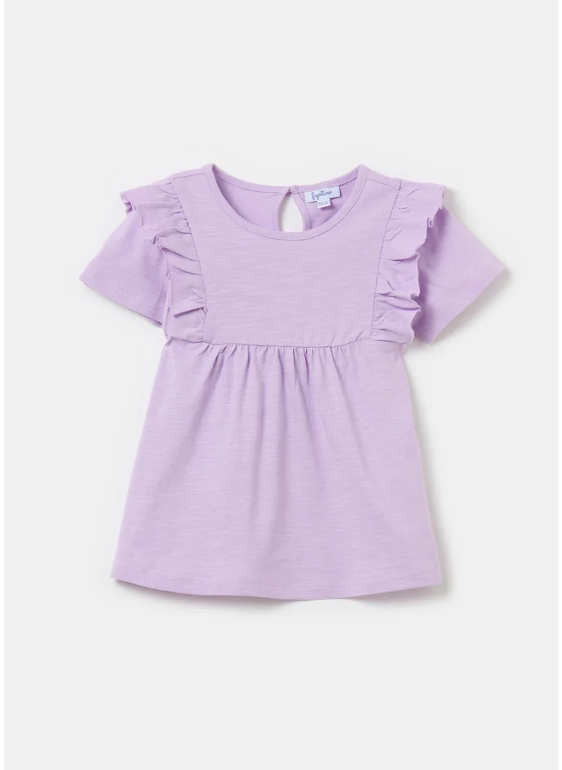 او في اس Cotton T-Shirt With Frills