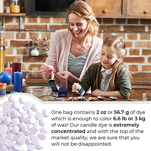 Candle Shop White Candle Dye 2oz for Soy Candle Making – Highly Concentrated Candle Wax Dyes – Candle Shop Premium Color Dye Chips for Soy Wax, Beeswax, Paraffin - Image 4