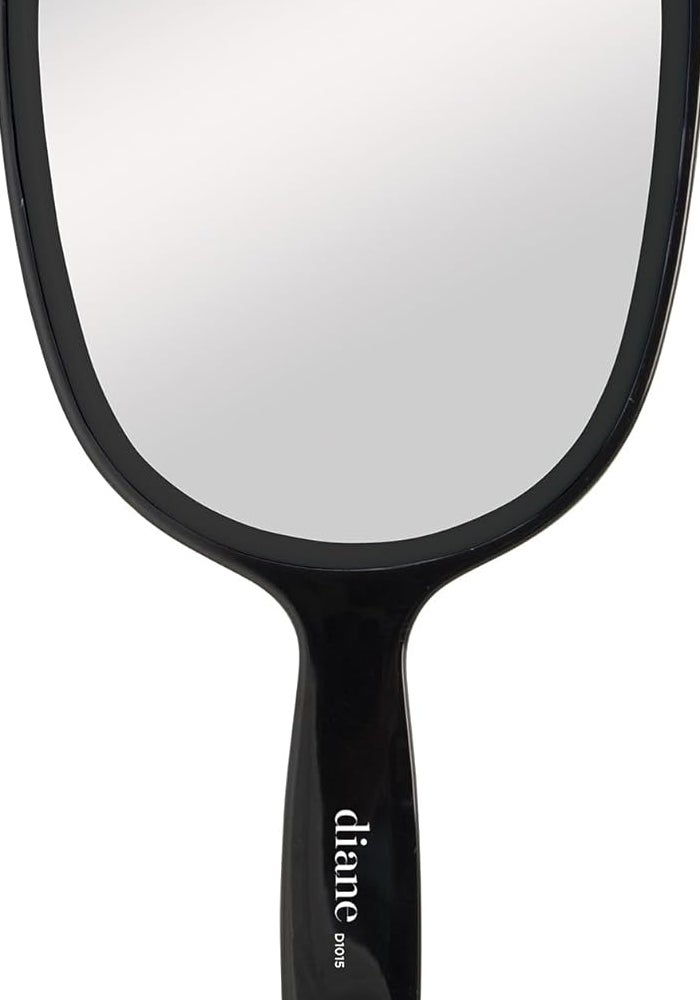 Diane Standard 1X Magnification Hand Mirror - Black, 5" x 11" - Ideal for Salon, Grooming, and Travel - Image 1