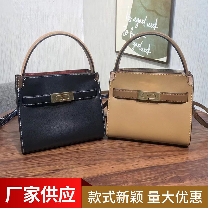 New Style Tb Large And Small Mini Shoulder Satchel Crossbody Pebbled Calfskin Gold Brick Tote Women'S Bag - Image 2