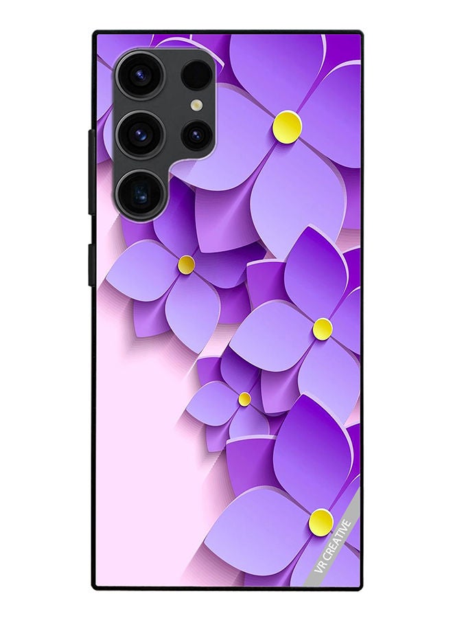 VR CREATIVE Protective Case Cover For Samsung Galaxy S23 Ultra 5G Flower Design Multicolour - Image 1