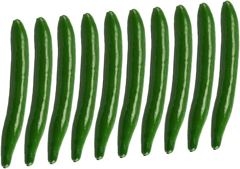 10pcs Realistic Artificial Cucumber Model Faux Vegetable Decor Green Foam Simulation Vegetables for Restaurant Hotel Home Kitchen Photography Props - Image 1