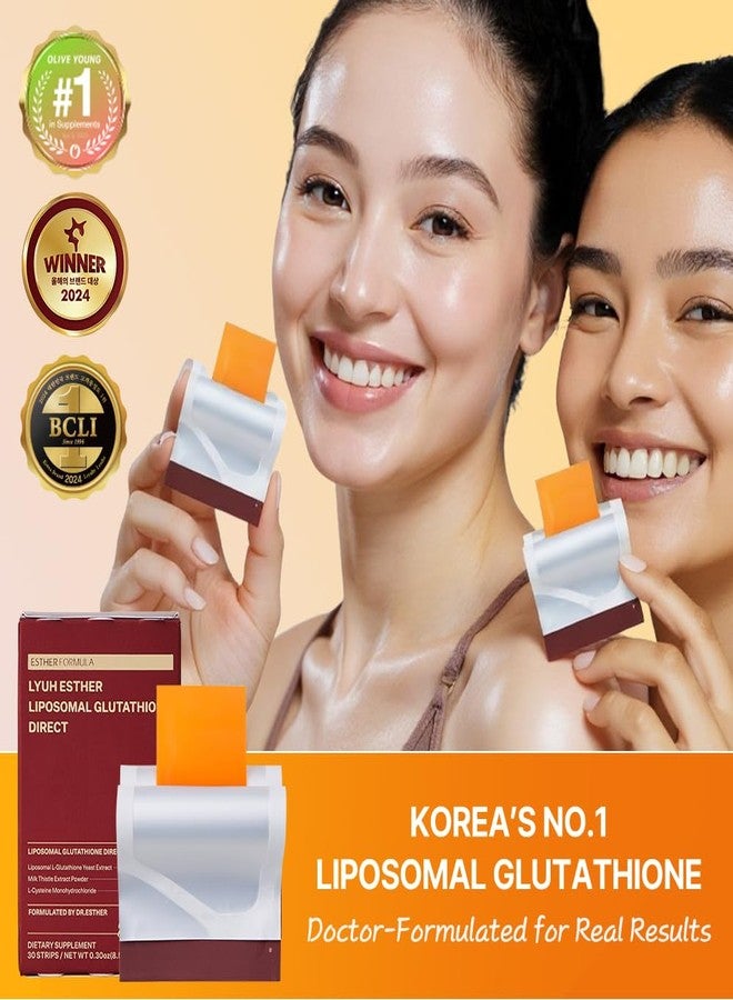 ESTHER FORMULA ESTHER FORMULA Liposomal Glutathione Strips (30 ct) - Glutathione Direct, Antioxidant Support, Skin Brightening | Fast-Absorbing Oral Beauty Film | Korean Supplements | Made in USA | Best Price UAE