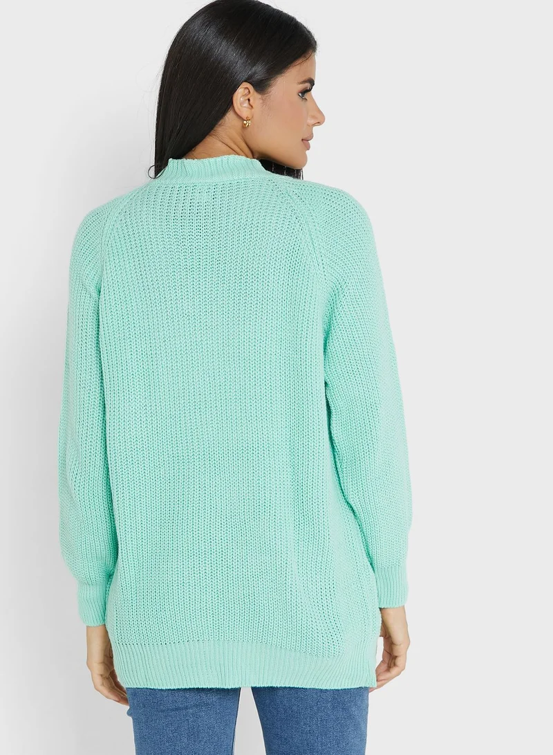 ELLA Ribbed Detail Cardigan
