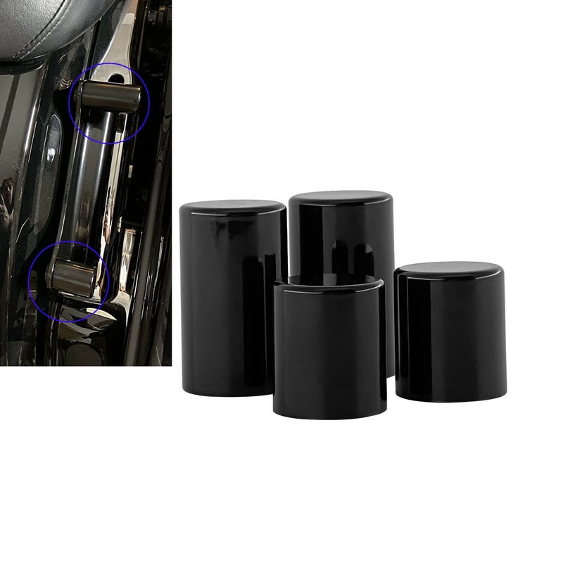 Generic WLZW Gloss Black Sissy Bar Rack 4 Point Docking Hardware Covers Kit Fit for Harley Touring Street Glide,Electra Glide,Road King,Road Glide,CVO 2009-2021  - Image 1