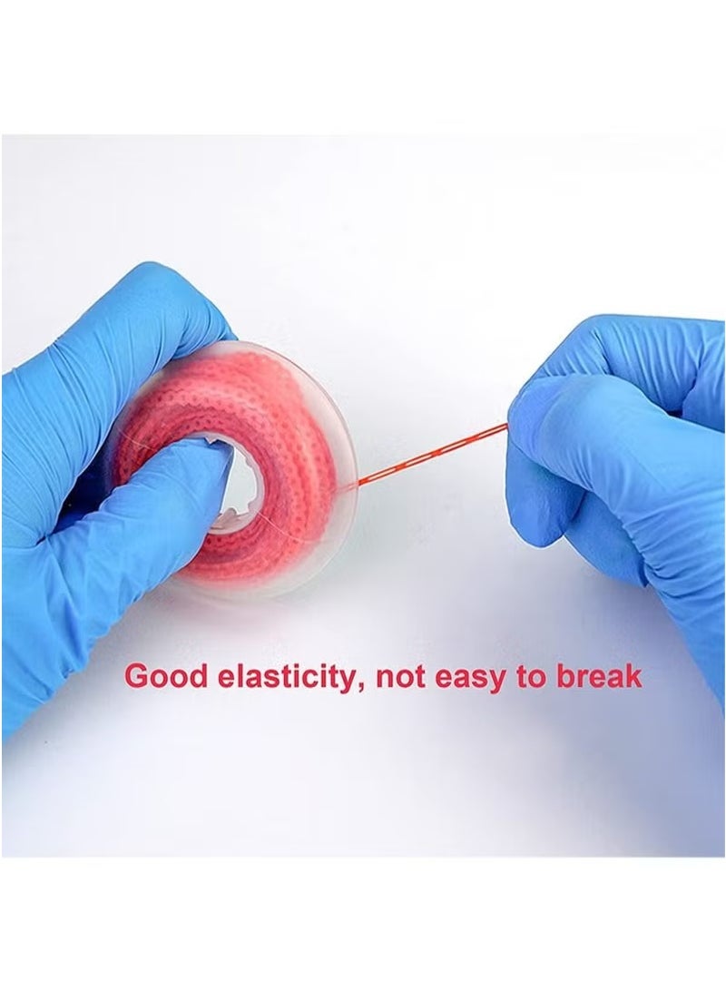 سلسلة مطاطية لأسنان الأسنان، سلسلة قصيرة ومتوسطة وطويلة المدى، سلسلة مطاطية لأسنان الأسنان، متصلة، شفافة 2.28 م/لفة - Image 4