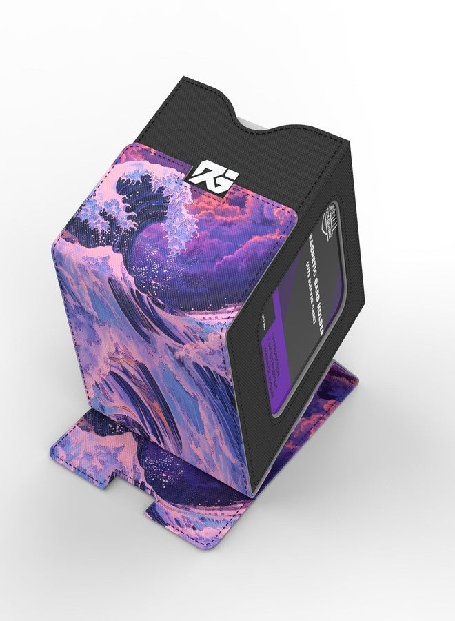 Realm Guard صندوق تخزين يحتوي على أكثر من 100 بطاقة فنية من مجموعة Realm Guard TCG/MTG Commander (موجة أرجوانية رائعة) - Image 3