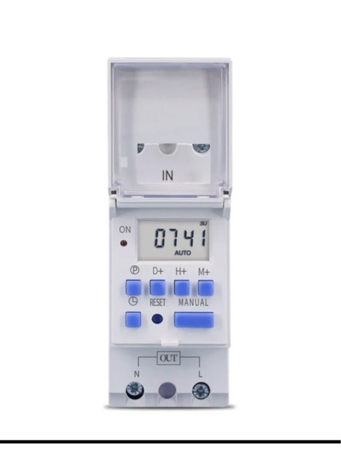Digital LCD Programmable Timer White 9.5x6.5x7.5cm - Image 1