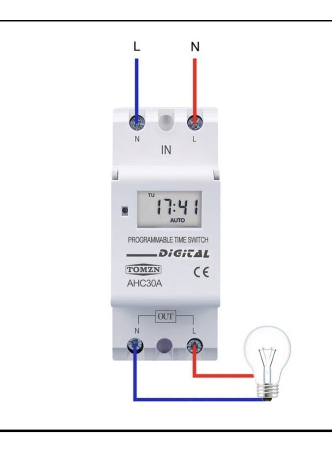 Digital LCD Programmable Timer White 9.5x6.5x7.5cm - Image 3