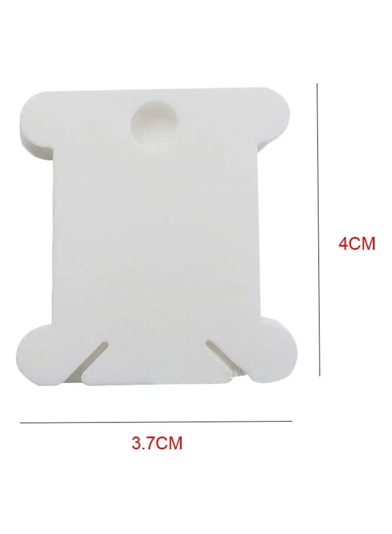SYOSI Plastic Floss Bobbins, For Cross Cotton Thread Craft DIY Sewing Storage, Thread Organizer Holder, Embroidery Thread Cards Cross Stitch Bobbin 120 Pcs  - Image 4