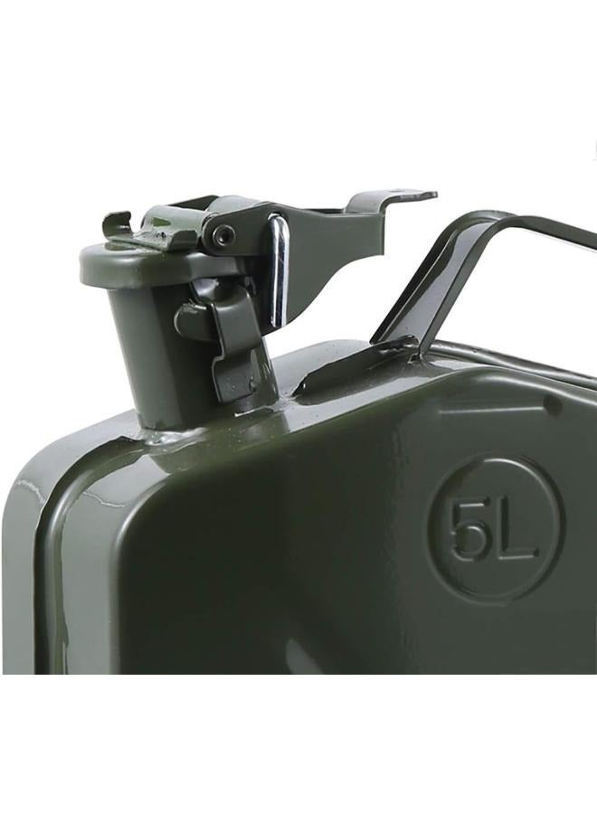 5L Petrol Canister with Portable Handle Stainless Steel Fuel Tank - Image 3