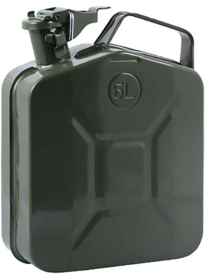 5L Petrol Canister with Portable Handle Stainless Steel Fuel Tank - Image 1