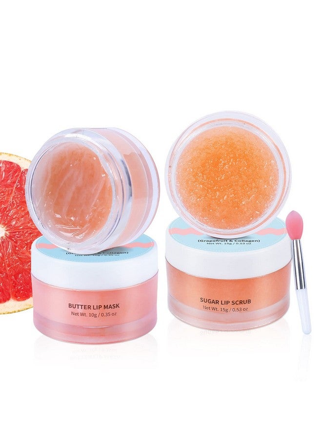 ANAI RUI Anairui Lip Scrubs Exfoliator & Moisturizerlip Sleeping Mask & Sugar Lip Scrub Lip Mask Overnight For Lip Line Lip Balm & Moisturizer For Dry Chapped Lips(Grapefruit & Collagen) - Image 1