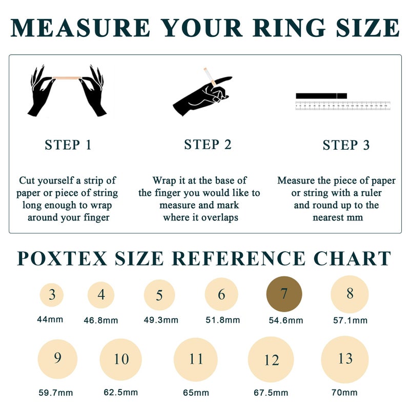 Poxtex Silver Wedding Band Rings for Women Non Tarnish, Simple Engagement Rings for Couples, Dainty Stackable Pinky Thumb Set Comfort Fit 3Pcs 1mm 3mm 5mm Size 7 - Image 5