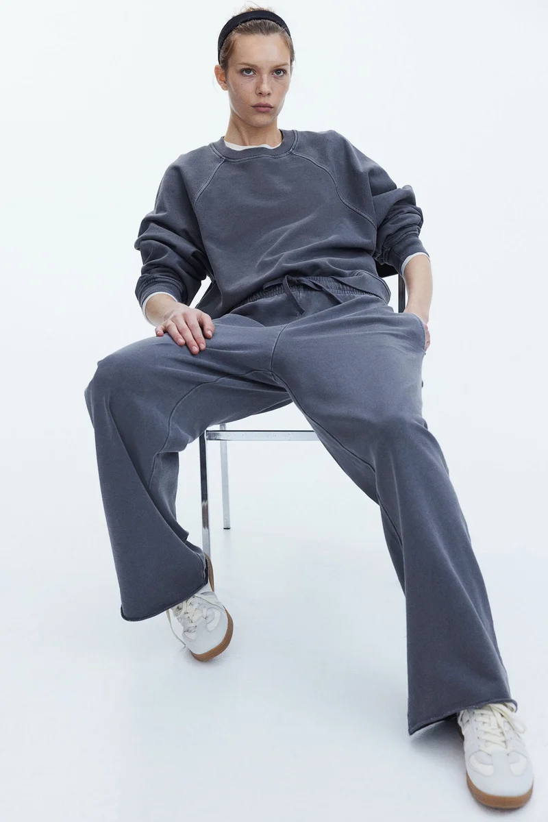 H&M Washed cotton sweatpants
