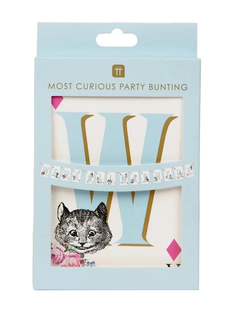 Talking Tables Alice in Wonderland Multicolour Reversible Bunting