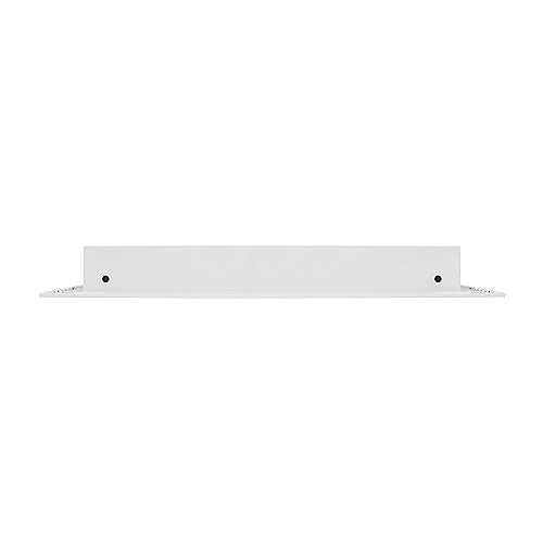 BUILDMART - 14x14 Modern AC Vent Cover - Decorative White Aluminum Air Vent - Standard Linear Slot Diffuser - Heating and Cooling Register Grille for Ceiling, Walls & Floors - Texas Buildmart - Image 3