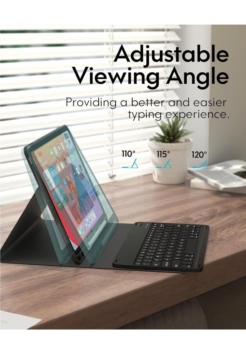 DUSALA iPad Pro 12.9 Case 2022(6th Gen)/2021(5th Gen) with Pencil Holder [Support iPad 2nd Pencil Charging/Pair],Trifold Stand Smart Case with Soft TPU Back,Auto Wake/Sleep - Image 5