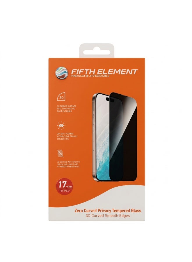 FIFTH ELEMENT GHOST Anti-Spy Privacy Tempered Glass Screen Protector for iPhone 17 Pro Max, 9H Side View Blocking Guard - Image 3