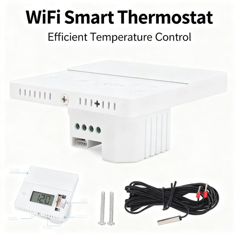 Programmable Smart Thermostat WiFi Electric Heating Controller Large LCD Screen - Image 3