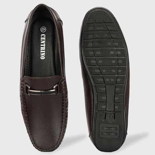 Centrino Loafer for Men | Stylish & Comfortable with Soft Cushioned Insole | Hand-Stitched Design for Trendy 6542-2_Brown_8 - Image 4