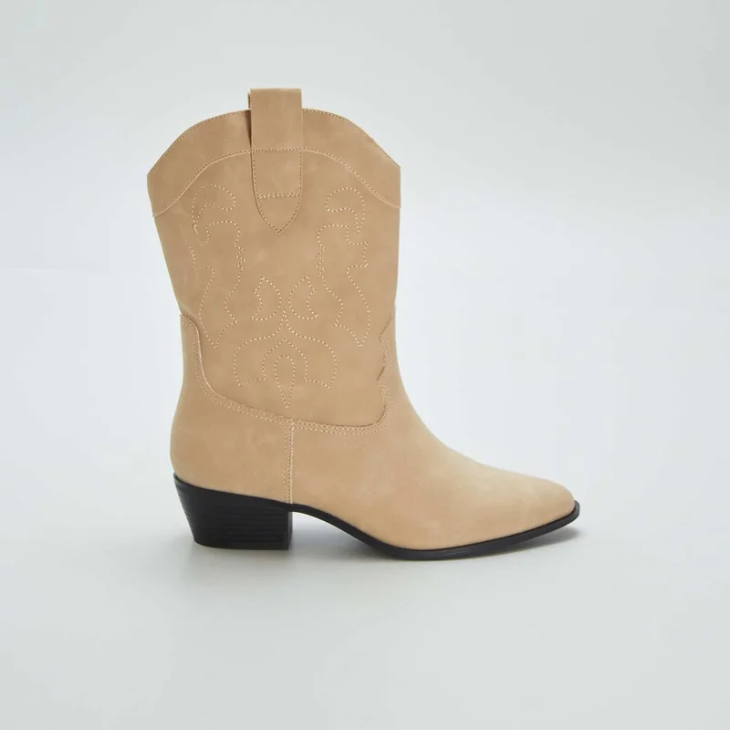 كيابي أحذية كاوبوي بنية