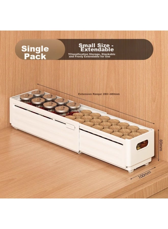 Additive Degree Jiadu Extendable Storage Box, Drawer-style Desktop Snack Organizer, Kitchen Storage Container, Deep Cabinet Storage Box - Image 1