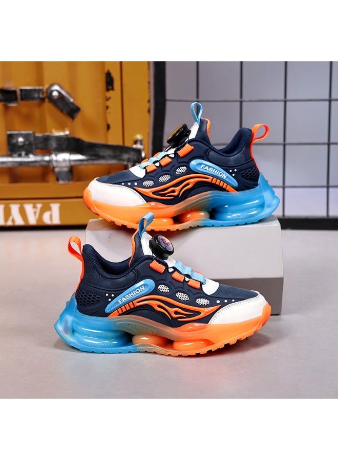 NIBEMINENT Children's Walking Shoes Soft Soles Rebound Lightweight Sports Shoes Cushioning Casual Leather Running Shoes - Image 1