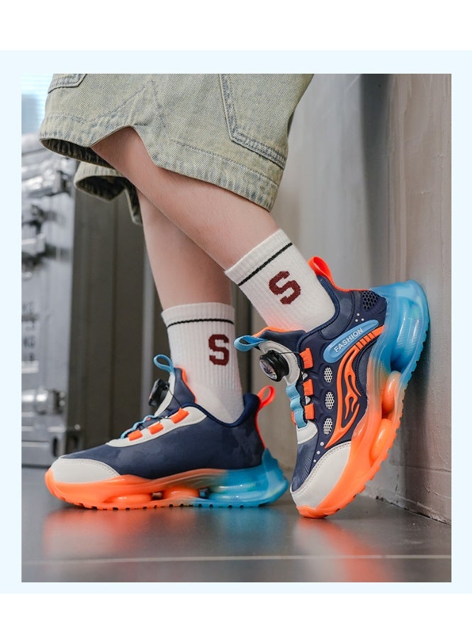 NIBEMINENT Children's Walking Shoes Soft Soles Rebound Lightweight Sports Shoes Cushioning Casual Leather Running Shoes - Image 3